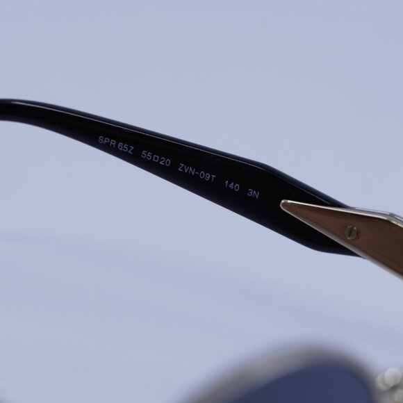 Prada PR65ZS ZVN09T Sunglasses Pale Gold Oval Frame - Picture 6 of 13